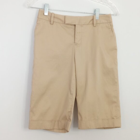 Banana Republic Stretch Martin Fit Khaki Chino Bermuda Dress Shorts - Picture 1 of 9